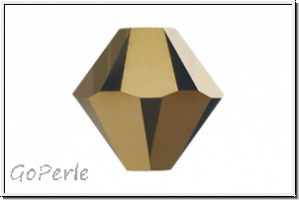 Swarovski� Bicone 5328, 4mm, 001DOR2 - crystal, 2xdorado, 25 Stk.